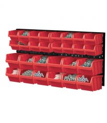 Kistenberg Панель подвесная с набором контейнеров для хранения KOR1, 2 панели 38.6*1.8*39см, 28 контейнеров, пластик