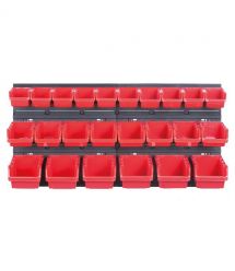 Kistenberg Панель подвесная с набором контейнеров для хранения KOR2, 2 панели 38.6*1.8*39см, 24 контейнера, пластик