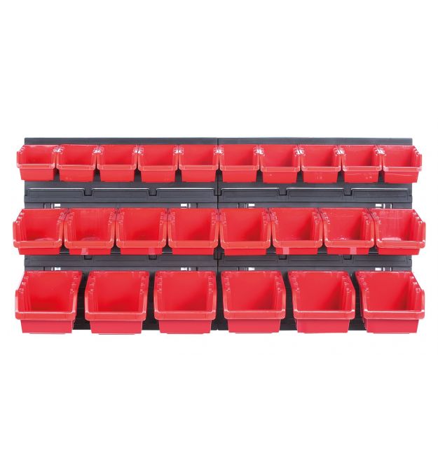 Kistenberg Панель подвесная с набором контейнеров для хранения KOR2, 2 панели 38.6*1.8*39см, 24 контейнера, пластик