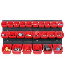 Kistenberg Панель подвесная с набором контейнеров для хранения KOR2, 2 панели 38.6*1.8*39см, 24 контейнера, пластик