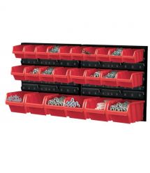 Kistenberg Панель подвесная с набором контейнеров для хранения KOR2, 2 панели 38.6*1.8*39см, 24 контейнера, пластик