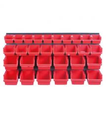 Kistenberg Панель подвесная с набором контейнеров для хранения KOR3, 2 панели 38.6*1.8*39см, 30 контейнеров, пластик