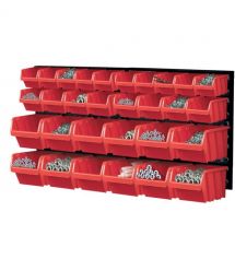 Kistenberg Панель подвесная с набором контейнеров для хранения KOR3, 2 панели 38.6*1.8*39см, 30 контейнеров, пластик