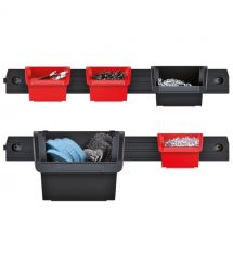 Kistenberg Панель подвесная с набором контейнеров для хранения KST16, 5 панелей 38.6*0.8*4.3см, 16 контейнеров, пластик