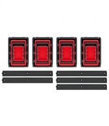 Kistenberg Панель подвесная с набором контейнеров для хранения KST16, 5 панелей 38.6*0.8*4.3см, 16 контейнеров, пластик