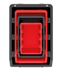 Kistenberg Панель подвесная с набором контейнеров для хранения KST16, 5 панелей 38.6*0.8*4.3см, 16 контейнеров, пластик