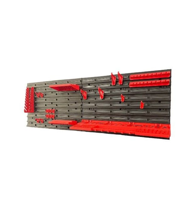 Kistenberg Панель подвесная с набором крючков и полок KS_kit14, 2 панели 57.6*1.8*39см, 20 шляп, 3 полки, пластик