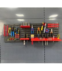 Kistenberg Панель подвесная с набором крючков и полок KS_kit14, 2 панели 57.6*1.8*39см, 20 шляп, 3 полки, пластик