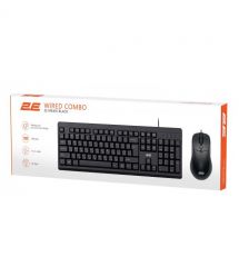 2E Комплект клавиатура и мышь MK401 USB-A, EN/UK/RU, чёрный