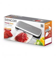 Sencor Вакууматор для пакетов и контейнеров, 110Вт, 300мм, электронное управл., +5 пакетов, +1 рулон, пластик, серебристый