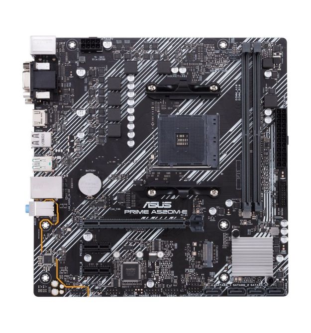 ASUS Материнcкая плата PRIME A520M-E/CSM sAM4 A520 2xDDR4 HDMI D-Sub DVI mATX