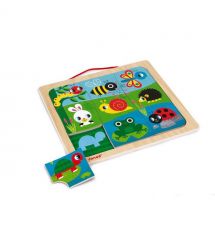 Janod Пазл магнитный Сад 9эл