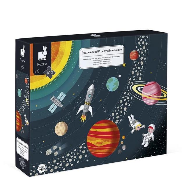 Janod Пазл обущающий Солнечная система 100эл