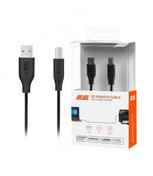 2E Кабель USB-A (AM/BM) DSTP 3м, черный