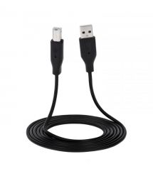 2E Кабель USB-A (AM/BM) DSTP 3м, черный