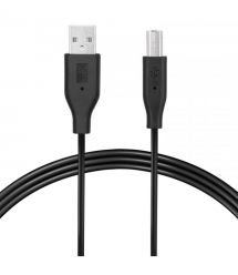 2E Кабель USB-A (AM/BM) DSTP 3м, черный