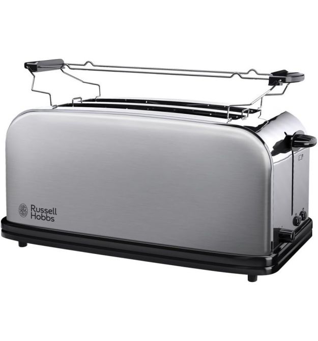 Russell Hobbs Тостер Oxford 1600Вт, длинные слоты на 4 тоста, металл, серебристый