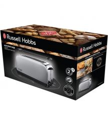Russell Hobbs Тостер Oxford 1600Вт, длинные слоты на 4 тоста, металл, серебристый