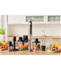 Sencor Блендер погружной, 1500Вт, 10в1, чаша-800мл, мельница для специй, вспениватель молока, черный