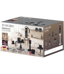 Sencor Блендер погружной, 1500Вт, 10в1, чаша-800мл, мельница для специй, вспениватель молока, черный