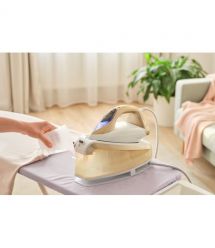 Sencor Утюг-парогенератор, 2400Вт, 1500мл, паровой удар -395гр, постоянный пар - 130гр, Anti-calc, керам. подошва, бело-золотой