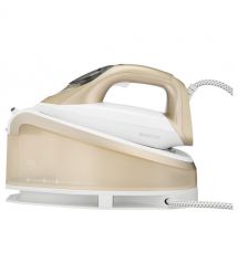 Sencor Утюг-парогенератор, 2400Вт, 1500мл, паровой удар -395гр, постоянный пар - 130гр, Anti-calc, керам. подошва, бело-золотой