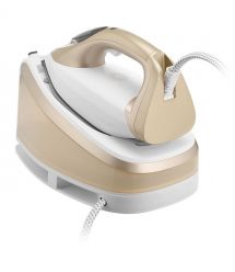 Sencor Утюг-парогенератор, 2400Вт, 1500мл, паровой удар -395гр, постоянный пар - 130гр, Anti-calc, керам. подошва, бело-золотой