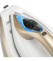 Sencor Утюг-парогенератор, 2400Вт, 1500мл, паровой удар -395гр, постоянный пар - 130гр, Anti-calc, керам. подошва, бело-золотой