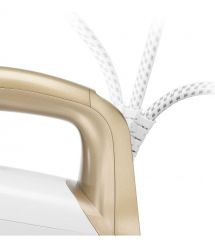 Sencor Утюг-парогенератор, 2400Вт, 1500мл, паровой удар -395гр, постоянный пар - 130гр, Anti-calc, керам. подошва, бело-золотой