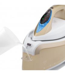 Sencor Утюг-парогенератор, 2400Вт, 1500мл, паровой удар -395гр, постоянный пар - 130гр, Anti-calc, керам. подошва, бело-золотой