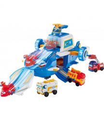 Super Wings Игровой набор Supercharge Air Moving Base, Воздушная База, свет, звук