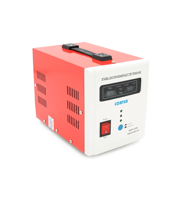 Стабілізатор напруги Conter MSER 2000 VA-V2 - 1600W однофазний, сервопривід, монтажу підлоги, LED дисплей, діапазон130-260V, AC2