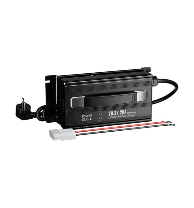 Зарядний пристрій для акумуляторних батарей LiFePO4 29.2V-20A Power Queen P24V20A-BCHA-MINI-X
