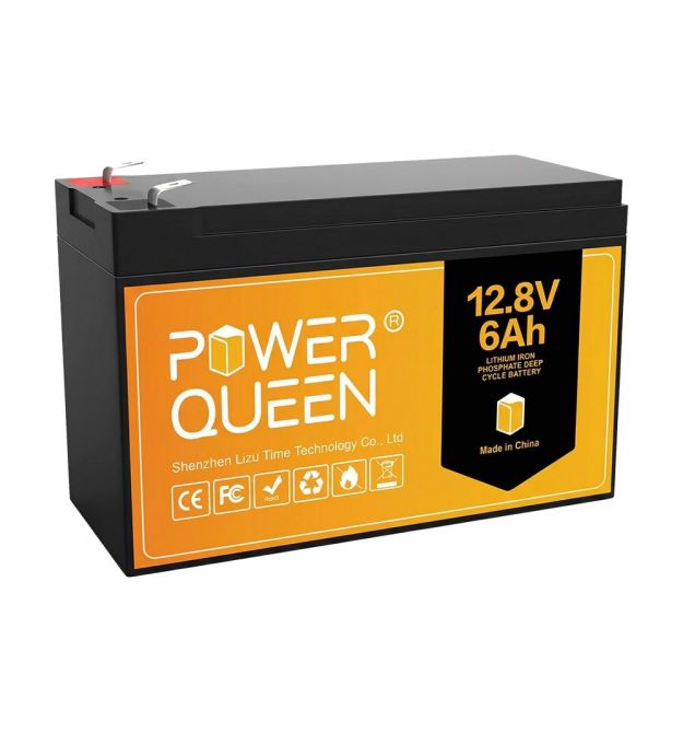 Акумуляторна батарея літій-залізо-фосфатна 12.8В 6А*год LiFePO4 Power Queen P12V6-6-BASIC-4-A6