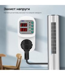 Реле контролю напруги та струму в розетку TOMZN TOSVA-16 EU 16A