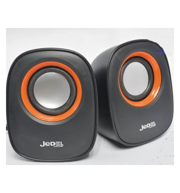 Колонки 2.0 JEDEL JD-M600 (Q-106) USB+3.5mm, 2x3W, 90Hz-20KHz, з регулятором гучності, Black - Red, BOX, Q50