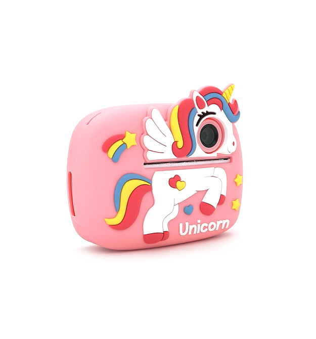 Дитячий фотоапарат D1-A Рожевий єдиноріг, екран IPS 2,4-дюйми, Type-C, Pink, BOX