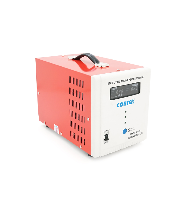 Стабілізатор напруги Conter MSER 8000 VA-V2 - 6000W однофазний, сервопривід, монтажу підлоги, LED дисплей, діапазон 130-260V, AC
