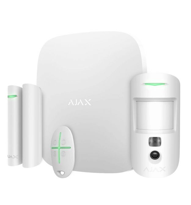 Комплект сигналізації Ajax StarterKit Cam Plus HDR Білий