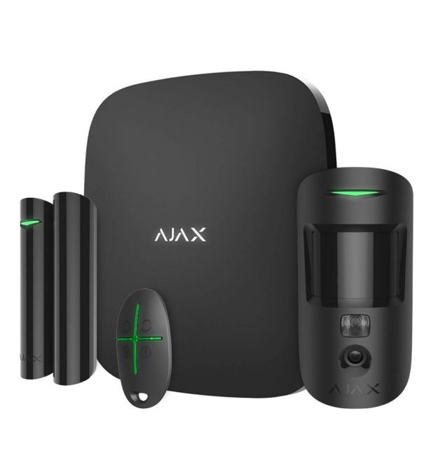 Комплект сигналізації Ajax StarterKit Cam Plus HDR Чорний