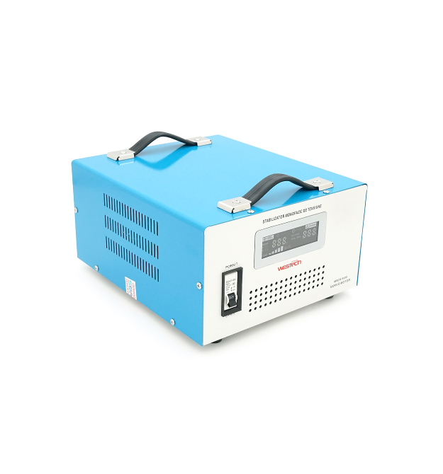 Стабілізатор напруги Westech MSER 5000 VA-V2 - 3750W однофазний, сервопривід, монтажу підлоги, LED дисплей, діапазон 130-260V, A