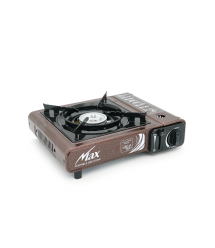 Портативна газова плита MAX YT45960, під газові балони бутан та пропан-бутан, Black, Box