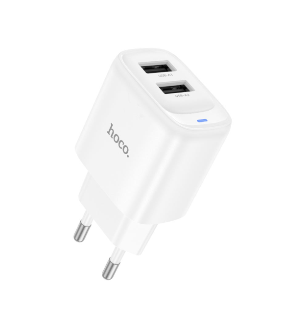 СЗУ 110-240V HOCO C141A 2xUSB, 10.5W, White, Box
