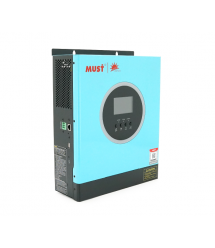 Гiбрiдне ДБЖ MUST PV18-3024ECO, 3000W, 24V, ток заряду 60A, 160-275V, MPPT (100А, 30-320 Vdc), 367x290x111 мм, 6.7 кг