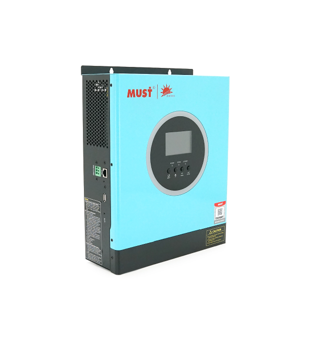 Гiбрiдне ДБЖ MUST PV18-3024ECO, 3000W, 24V, ток заряду 60A, 160-275V, MPPT (100А, 30-320 Vdc), 367x290x111 мм, 6.7 кг