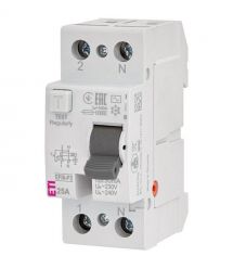 Реле дифференциальное (УЗО) ЕТІ 2р EFI6-P2 25/0,03 тип AC (6kA)