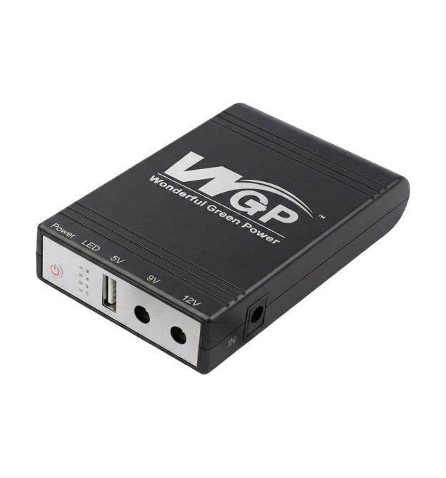Джерело безперебійного живлення Mini UPS WGP UPS1032 10400mAh 5V-9V-12V, Li-ion 4*2.6Ah, для роутера та оптичного терміналу