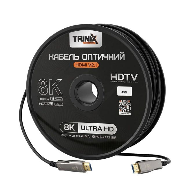 Кабель HDMI V2.1 оптичний 45м Trinix (AOC-HDMI8k-45m)