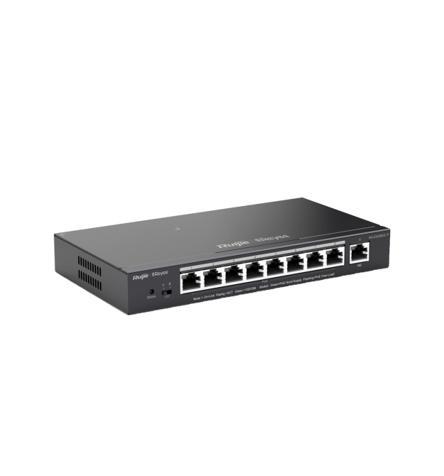 9-портовий 10 - 100 - 1000Мб керований PoE комутатор Ruijie Reyee RG-ES209GC-P