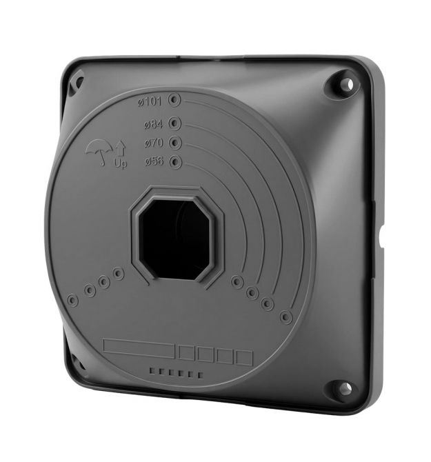 Монтажна коробка Light Vision VLC-08BX, пластик, 130*130*40 мм, графітова